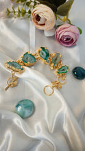 Load image into Gallery viewer, Torraz Hazel Green Agate Druzy Bracelet