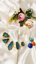 Load image into Gallery viewer, Mewiza Green Agate Druzy Choker Neckpiece