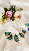 Load image into Gallery viewer, Mewiza Green Agate Druzy Choker Neckpiece