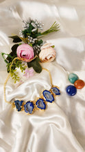 Load image into Gallery viewer, Mewiza Blue Agate Druzy Choker Neckpiece