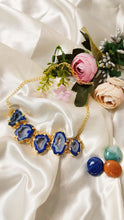 Load image into Gallery viewer, Mewiza Blue Agate Druzy Choker Neckpiece