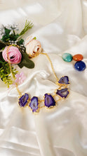 Load image into Gallery viewer, Mewiza Purple Agate Druzy Choker Neckpiece