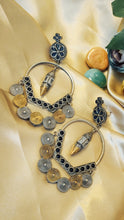 Load image into Gallery viewer, Wardani Blue Stone Premium German Silver Earrings