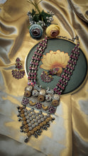 Load image into Gallery viewer, Wasaaki Premium German Silver Ruby Pink Stones Embellished Statement Set