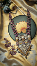 Load image into Gallery viewer, Wasaaki Premium German Silver Ruby Pink Stones Embellished Statement Set