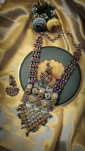 Load image into Gallery viewer, Wasaaki Premium German Silver Ruby Pink Stones Embellished Statement Set