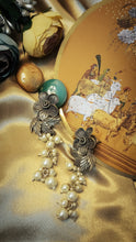 Load image into Gallery viewer, Mirina Pearl Embellished German Silver Earrings