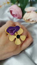 Load image into Gallery viewer, Kazaan Purple Druzy Stone Ring