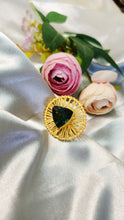 Load image into Gallery viewer, Taline Green Stone Ring
