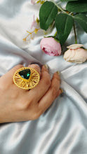 Load image into Gallery viewer, Taline Green Stone Ring
