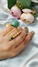 Load image into Gallery viewer, Sherlin Green Stone Ring