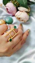 Load image into Gallery viewer, Sherlin Green Stone Ring
