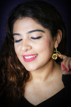 Load image into Gallery viewer, Ziron Citrine Semi Precious Natural Stone Earrings