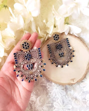 Load image into Gallery viewer, MAYAN - JARA GERMAN SILVER STATEMENT EARRINGS freeshipping - CASA ROZEN