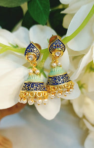 REHA R1 MEENAKARI EARRINGS freeshipping - CASA ROZEN