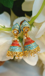 REHA R2 MEENAKARI EARRINGS freeshipping - CASA ROZEN