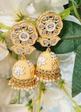 Load image into Gallery viewer, Valiana Meenakari Art Work Earrings freeshipping - CASA ROZEN

