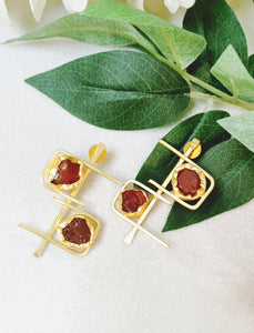 Worah Druzy Natural Stone Earrings freeshipping - CASA ROZEN