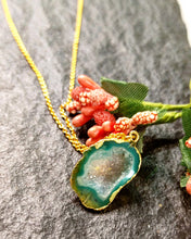 Load image into Gallery viewer, Missa T Delicate Natural Druzy Stone Pendant Chain freeshipping - CASA ROZEN
