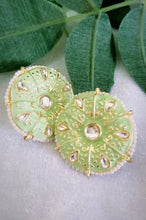 Load image into Gallery viewer, SUVI GREEN STUD EARRINGS freeshipping - CASA ROZEN
