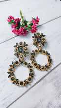 Load image into Gallery viewer, Camisso Glitz Grey Stone Statement Earrings freeshipping - CASA ROZEN
