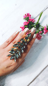 Kairoz Gunmetal Grey Stone Ring freeshipping - CASA ROZEN