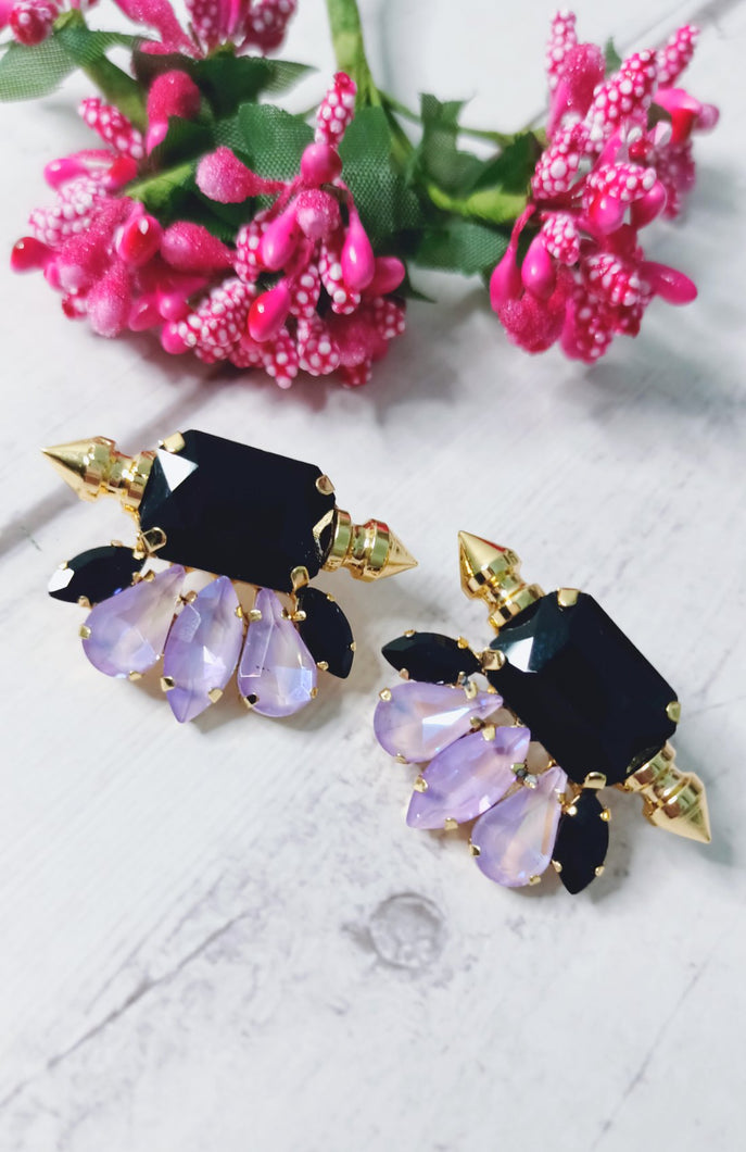 Vanissa Enigmatic Purple Stud Earrings freeshipping - CASA ROZEN