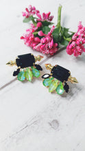 Load image into Gallery viewer, Vanissa Parrot Green Stud Earrings freeshipping - CASA ROZEN
