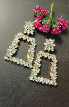 Load image into Gallery viewer, Tessa Silver Crystal Shimmer Earrings freeshipping - CASA ROZEN
