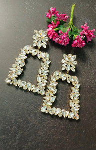 Tessa Silver Crystal Shimmer Earrings freeshipping - CASA ROZEN