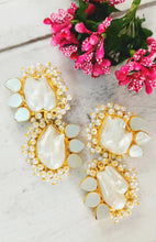Load image into Gallery viewer, Hazal Baroque Natural Stone Earrings freeshipping - CASA ROZEN
