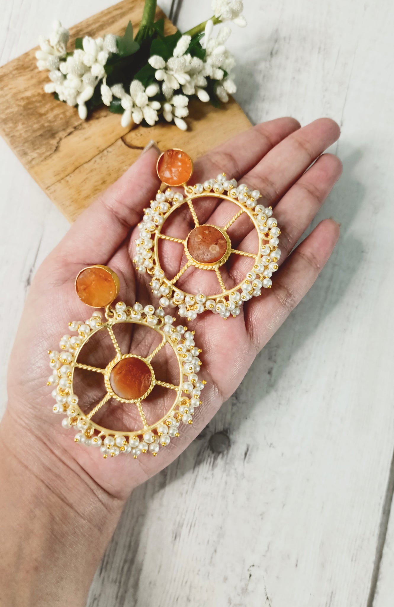 Flipkart.com - Buy Fashion Factory Beautiful Brown Designer Stone Earrings  for Women and Girls Copper Stud Earring Online at Best Prices in India