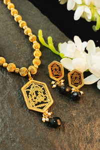Mandoli 22k Gold Plating Thewa Art Jewellery Set freeshipping - CASA ROZEN