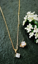 Load image into Gallery viewer, Verissca Crystal Silver American Diamond Pendant Set freeshipping - CASA ROZEN
