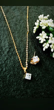 Load image into Gallery viewer, Verissca Crystal Silver American Diamond Pendant Set freeshipping - CASA ROZEN
