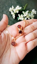 Load image into Gallery viewer, Verissca Ecstatic Red American Diamond Pendant Set freeshipping - CASA ROZEN
