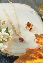 Load image into Gallery viewer, Verissca Ecstatic Red American Diamond Pendant Set freeshipping - CASA ROZEN
