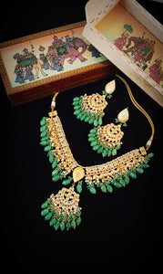 Varchas Kundan and Semi Precious Stone Set freeshipping - CASA ROZEN