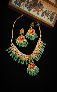 Varchas Kundan and Semi Precious Stone Set freeshipping - CASA ROZEN