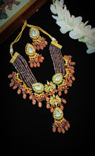 Load image into Gallery viewer, Ramaiyah Kundan And Semi Precious Stones Set freeshipping - CASA ROZEN
