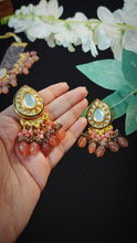 Load image into Gallery viewer, Ramaiyah Kundan And Semi Precious Stones Set freeshipping - CASA ROZEN
