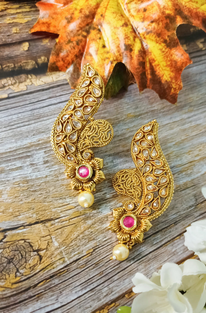 Ivira Crystal Kundan Earrings freeshipping - CASA ROZEN