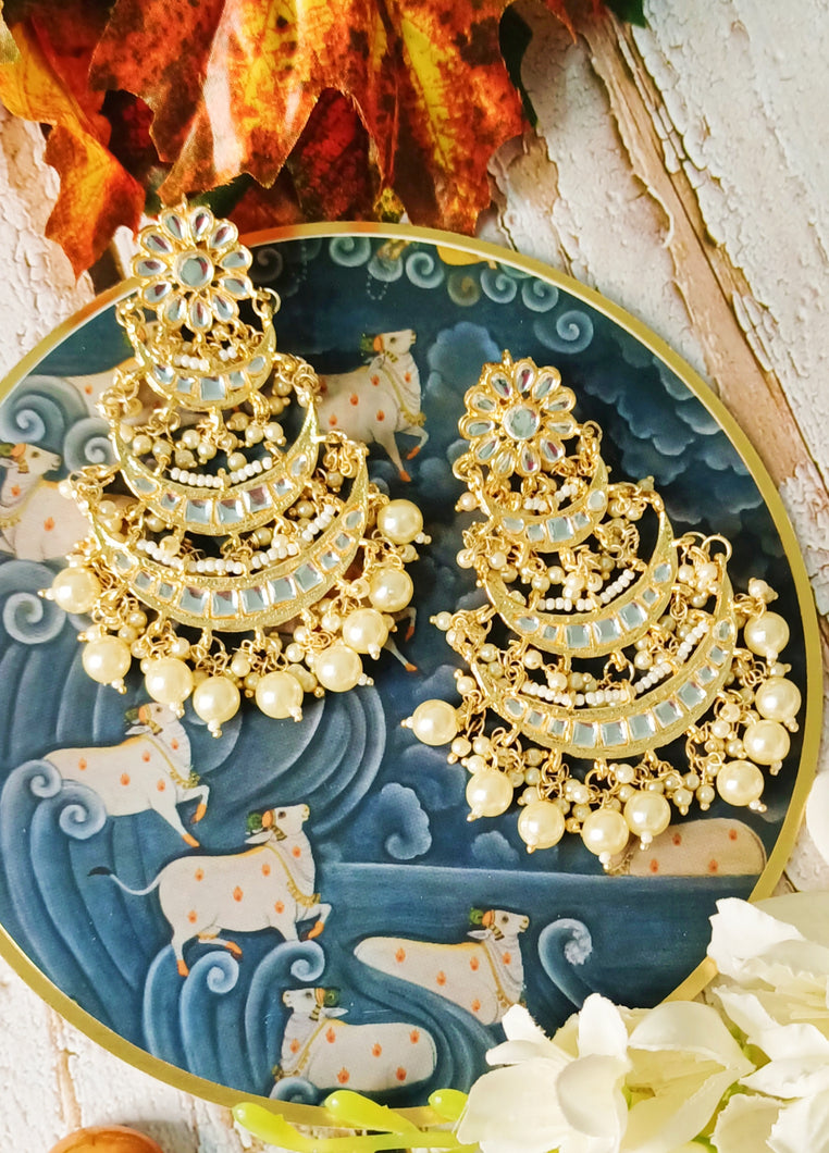 Miransa Crystal Kundan Earrings freeshipping - CASA ROZEN