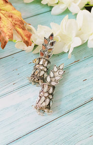 Virha Mirror Work Jhumka Earrings freeshipping - CASA ROZEN