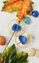 Load image into Gallery viewer, Scala Cara Blue Window Druzy Earrings freeshipping - CASA ROZEN
