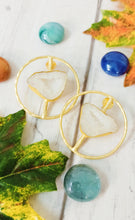 Load image into Gallery viewer, Scala Lia White Window Druzy Earrings freeshipping - CASA ROZEN
