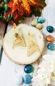 Kelisa Brown Tumble Stone Earrings freeshipping - CASA ROZEN