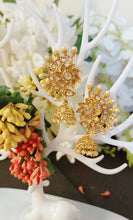 Load image into Gallery viewer, Sokyah White Crystal Tokri Earrings freeshipping - CASA ROZEN
