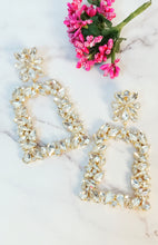 Load image into Gallery viewer, Tessa Silver Crystal Shimmer Earrings freeshipping - CASA ROZEN
