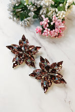 Load image into Gallery viewer, Faroska Maroon Shimmer Earrings freeshipping - CASA ROZEN
